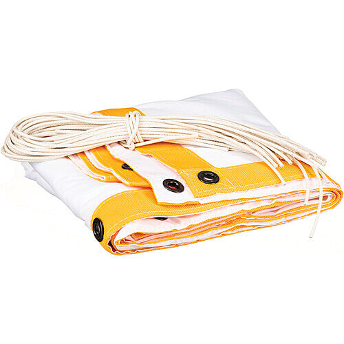 Butterfly/Overhead Fabric Rag - 12x12' - White Artificial Silk