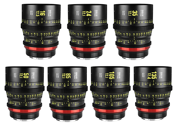 Meike EF FF-Prime Cine Lens Series (7 Lens Kit)